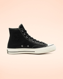 Converse Leather Side Zip Chuck 70 Férfi Magasszárú Fekete | MWCXGNO-HU